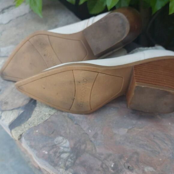 Franco Sarto Western Leather Ankle Booties | Pointed Toe Block Heel | Size 8.5 | - Picture 6 of 10